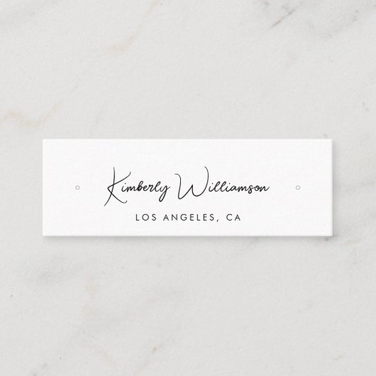 Chic Script QR Code Studioaufsteckkarte Mini Visitenkarte (Vorderseite)