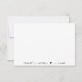 Chic Script QR Code Wedding RSVP Karte (Rückseite)