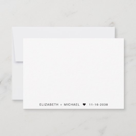 Chic Script QR Code Wedding RSVP Karte (Rückseite)