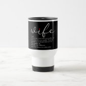 Chic Script Red Liebe Herz Moderne Ehefrau Definit Reisebecher (Mittel)