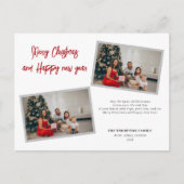 Chic Script Red Merry Christmas Postkarte (Vorderseite)