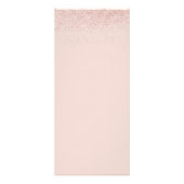 Chic Script Rose Gold Glitzer Salon Service Menü (Hinten)