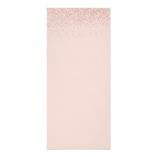 Chic Script Rose Gold Glitzer Salon Service Menü (Hinten)