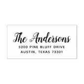 Chic Script | RÜCKSENDEADRESSE BRIEFMARKE Gummistempel (Prägung)