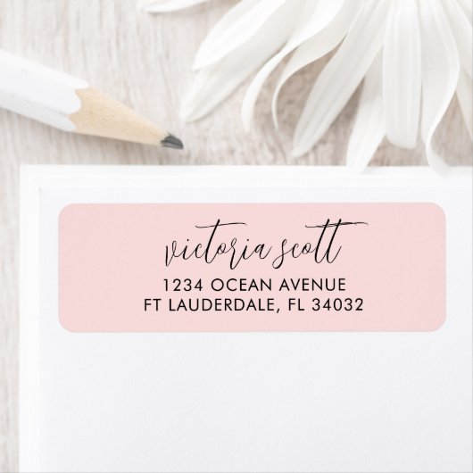 Chic Script-Rücksendeadressen-Aufkleber | Modernes (Insitu)