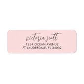 Chic Script-Rücksendeadressen-Aufkleber | Modernes (Vorne)