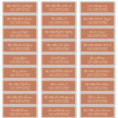 Chic Script Rust Orange Guest Address Labels (Vorderseite)