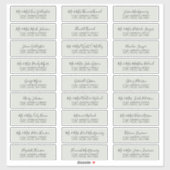Chic Script Sage Green Guest Address Labels (Blatt)