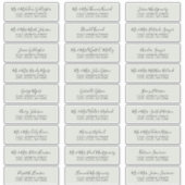 Chic Script Sage Green Guest Address Labels (Vorderseite)