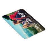 Chic Script Save the Date Foto Magnet (Rechte Seite)