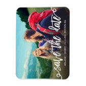 Chic Script Save the Date Foto Magnet (Vertikal)