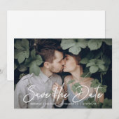Chic Script Save-the-Date-Foto Save The Date (Vorne/Hinten)