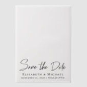 Chic Script Save the Date Vellum Overlay Pergament Einladungen (Vorderseite)