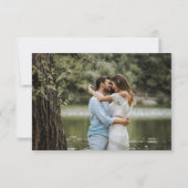 Chic Script Scan zur RSVP-Hochzeitskarte Save The Date (Rückseite)