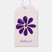 Chic Script Schriftart - Danke! - LILA BLUME Geschenkanhänger (Vorderseite)