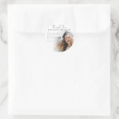 Chic Script Sheer Overlay Grad Foto Runder Aufkleber (Tasche)