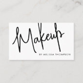 Chic Script Signature Makeup Artist Business Card Visitenkarte (Vorderseite)