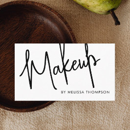 Chic Script Signature Makeup Artist Business Card Visitenkarte