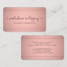 Chic Script Signature Pink Rose Gold Imitats Fossi