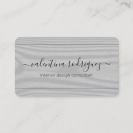 Chic Script Signature Schwarz und Grau Imitate Woo Visitenkarte