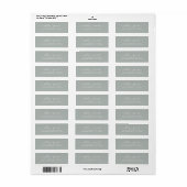 Chic Script Storm Gray Wedding Rücksendeadresse (Vorne)