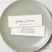 Chic Script Stud Hoop Cream Display Card Mini Visitenkarte