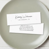Chic Script Stud Hoop Earring Display Card Mini Visitenkarte