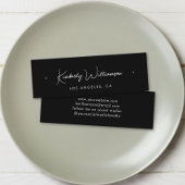 Chic Script Stud Hoop Schwarze Grafikkarte Mini Visitenkarte