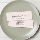 Chic Script Study Hoop Op Ohrring Pink Display Car Mini Visitenkarte