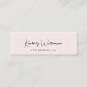 Chic Script Study Hoop Op Ohrring Pink Display Car Mini Visitenkarte (Vorderseite)