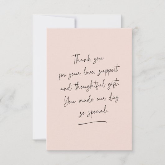 Chic Script Swash Vielen Dank Nachricht Foto-Karte Dankeskarte (Vorderseite)