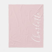 Chic Script-Typografie Personalisiert Mädchenhaft Fleecedecke (Vorderseite)