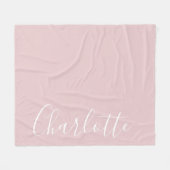 Chic Script-Typografie Personalisiert Mädchenhaft Fleecedecke (Vorderseite (Horizontal))