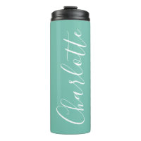 Chic Script Typografie Personalisiert Moderne Aqua