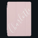 Chic Script Typografie Personalisiert Pink iPad Pro Cover<br><div class="desc">Chic Script Typografie Personalisiert Pink iPad Cover</div>