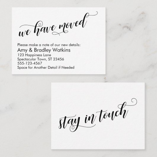 Chic Script Typografie Wir haben die Handout-Karte Visitenkarte (Vorne/Hinten)