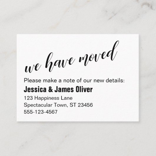 Chic Script Typografie Wir haben Handout-Karte ver Visitenkarte (Vorderseite)