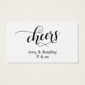 Chic Script Typografy Drinks Tickets auf Weiß (Rückseite)