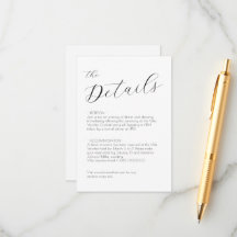 Chic Script Wedding Card