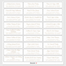 Chic Script Wedding Guest Address Labels