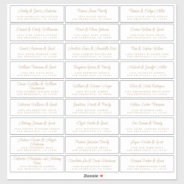 Chic Script Wedding Guest Address Labels