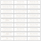 Chic Script Wedding Guest Address Labels (Vorderseite)