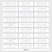 Chic Script Wedding Guest Address Labels (Blatt)