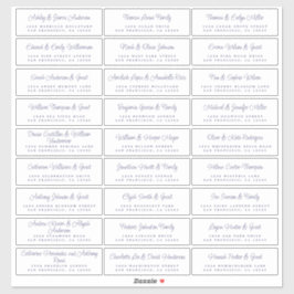 Chic Script Wedding Guest Address Labels