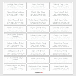 Chic Script Wedding Guest Address Labels