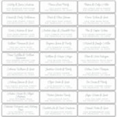 Chic Script Wedding Guest Address Labels (Vorderseite)