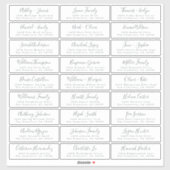 Chic Script Wedding Guest Address Labels (Blatt)