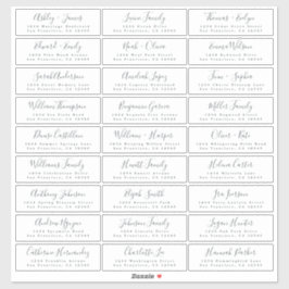 Chic Script Wedding Guest Address Labels