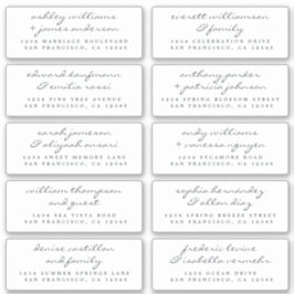 Chic Script Wedding Guest Address Labels