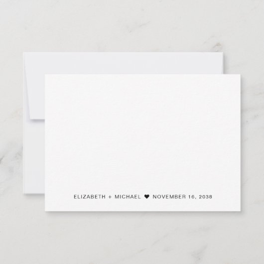 Chic Script Wedding RSVP Karte (Rückseite)